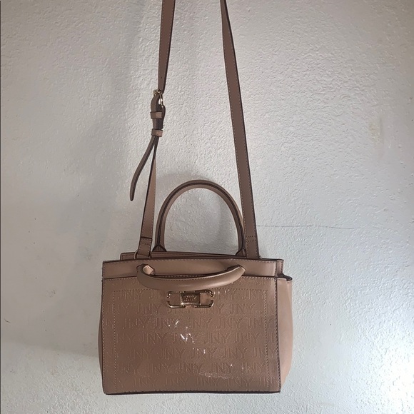 NWOT Jones New York Tan Leather Handbag - Picture 1 of 8